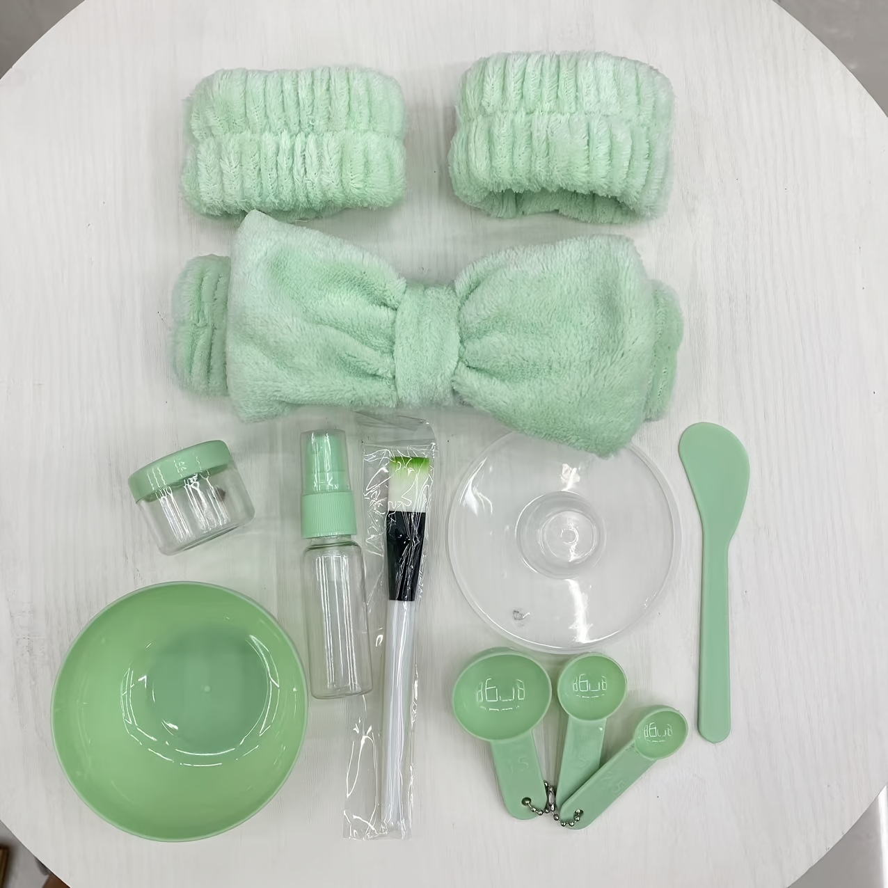 TEMU 12pcs Beauty Tool Set For Face Mask Bowl, Face Mask Stick, Face Mask Band, Face Diy Set, Face Kit, Face Mask, Skin Care, Eye Mask, Skincare