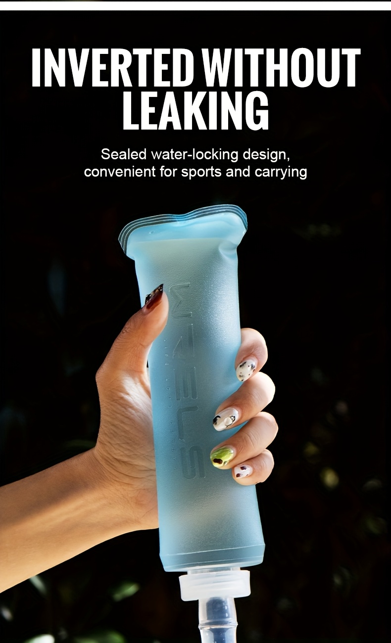 1pc, WRELS Outdoor Sports Solid Color Soft Water Container, Made from Food-Grade TPU Material That Is Free from BPA, Produced Through a Hot Pressing Method That Ensures It Is Odorless, Suitable for Outdoor Activities