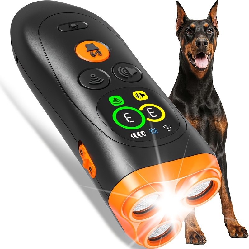 Anti-Bell-Gert fr Hunde, Hunde-Bell-Abwehrgert, 7 Trainingsmodi zur  Bellkontrolle, 10,67 Meter Reichweite Hunde-Bell-Stopper,  Wiederaufladbarer, tragbarer Hunde-Trainer mit Taschenlampe, sicherer ...