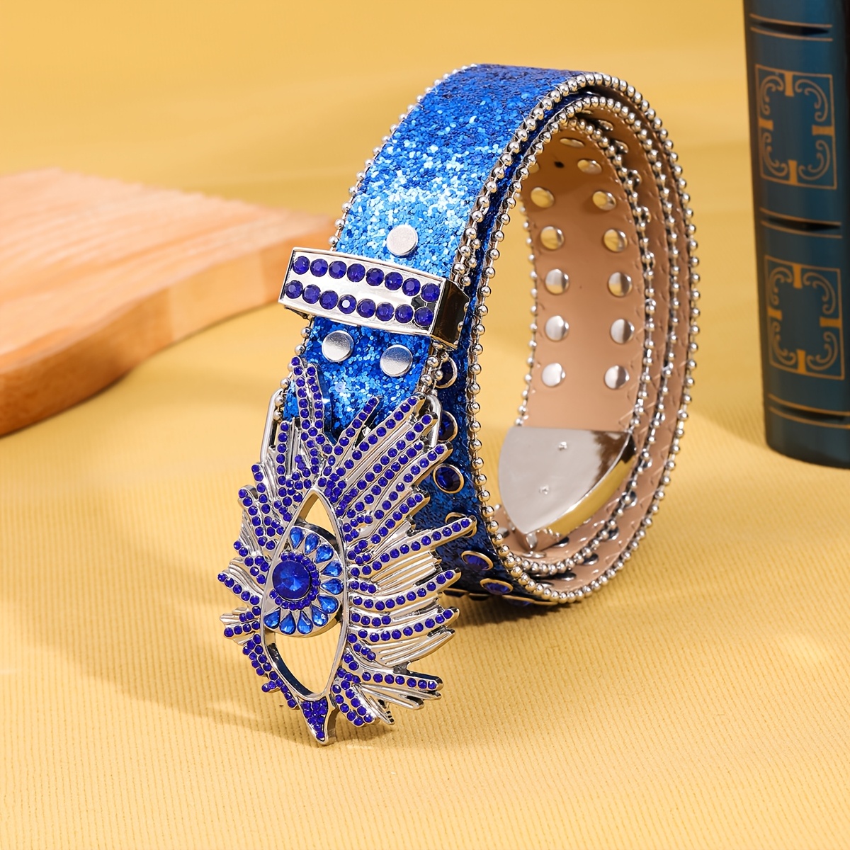 Flamingo Belt w/ Rhinestones, Sequins & Studs - Valentine's Day