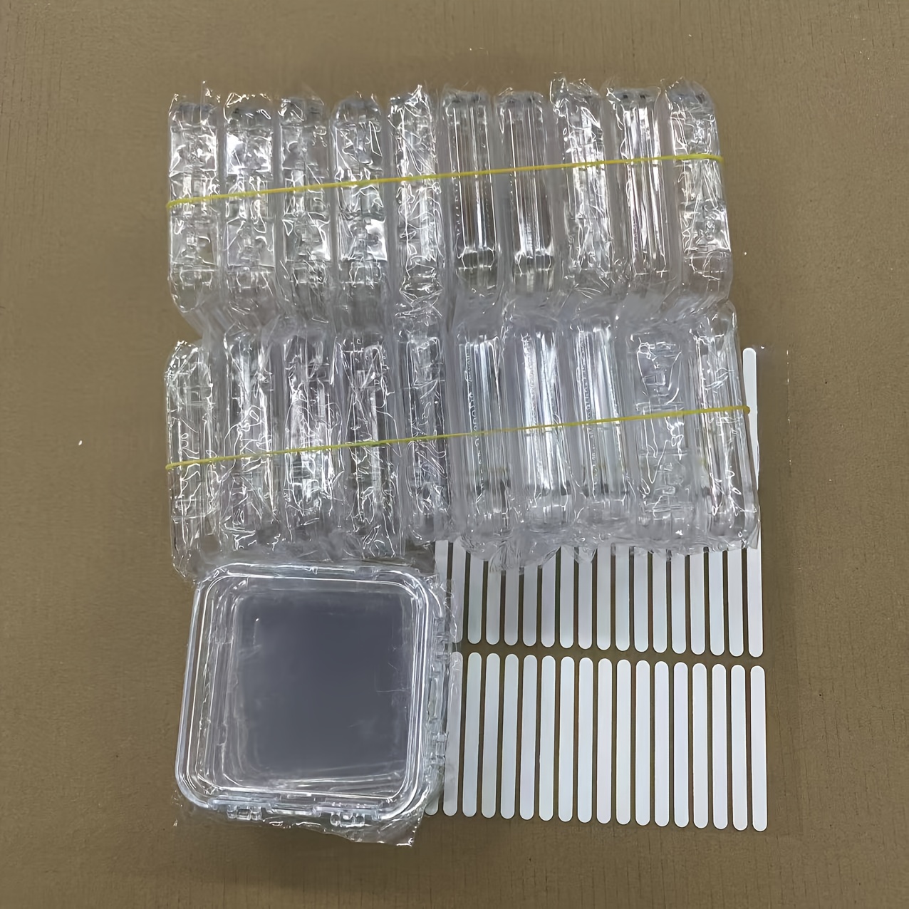 24pcs Press-type Press On Nail Storage Boxes, Transparent Acrylic Display Cases With 60 Double-sided Adhesive Strips Packaging Containers For Press On Nails, Suitable For Home, Nail Salons