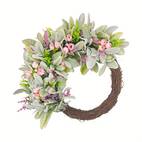 1 7 inches spring and summer floral wreath door hanging basket beautiful artificial spring and summer wreath welcome sign for the front door porch cottage decoration