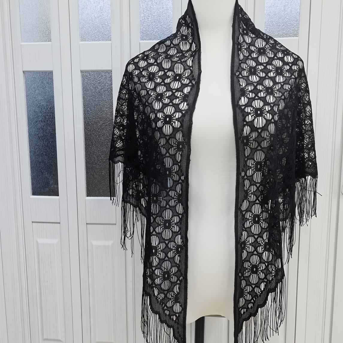 TEMU Full-coverage Floral Openwork With Niche Vintage Patterns, Breathable And Non-stuffy, Lightweight And Easy To Store