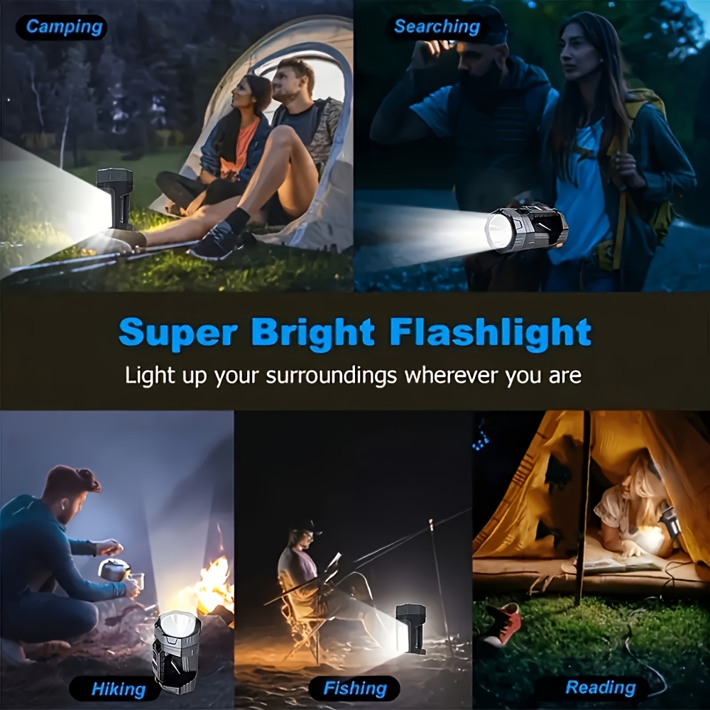 LED Solar Flashlight, High-Brightness Rechargeable Handheld