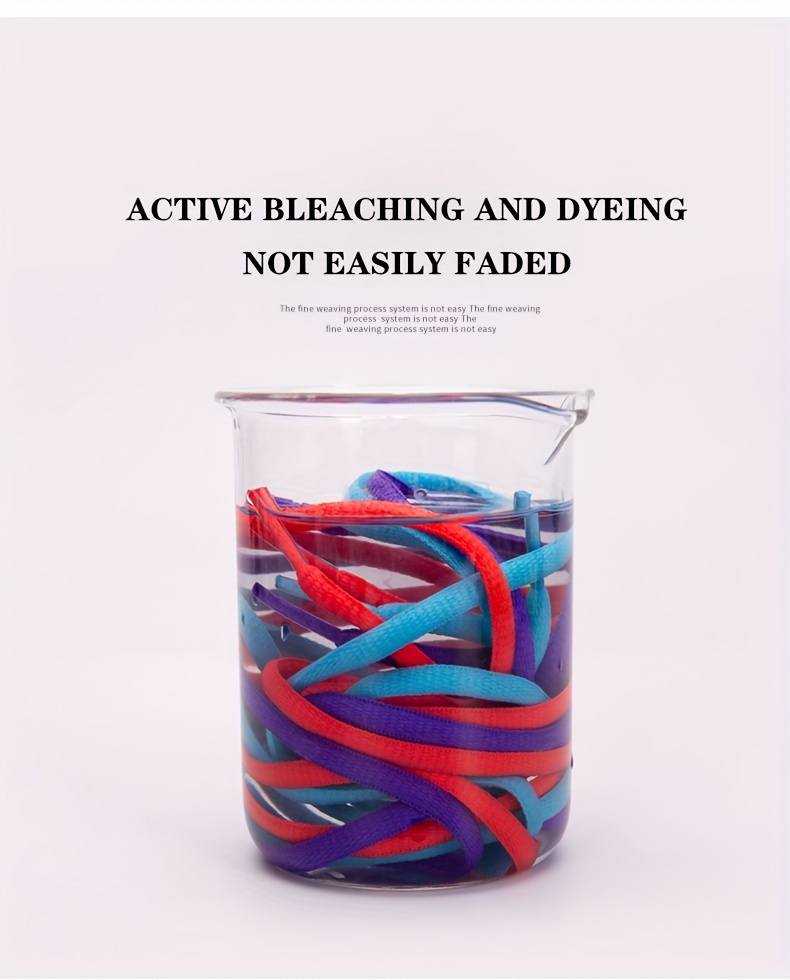 1pair Oval Shoelaces For Various Sports, Casual, And Canvas Shoes - Durable Polyester And Spandex, Simple Solid Colors, Hand Washable, Knit Design With Rainbow Details