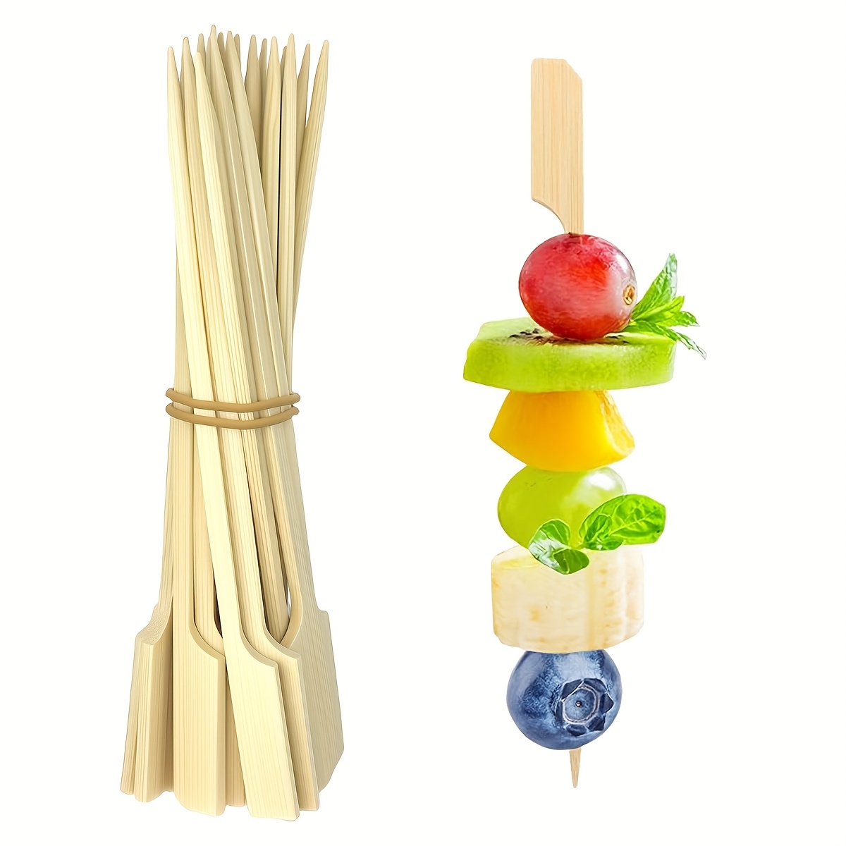 100 oder 50 Spiee fr das Grillen, Holz-Bambus-Spiee * zum Grillen, Obst,  Hot Pot, handgemachte DIY-Anwendung. Gre 90 mm, 150 mm, 250 mm