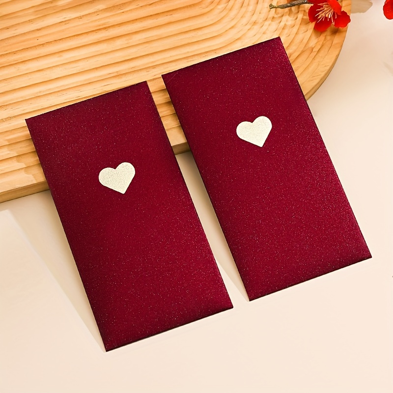 

6pcs, (6.6x3.5 Inches) Minimalist Golden Red Envelopes, Frosted Surface Pattern Suitable For Chinese New Year, Valentine's Day Chinese New Year Red Envelopes, New Year's Gifts, Birthday Gifts, !