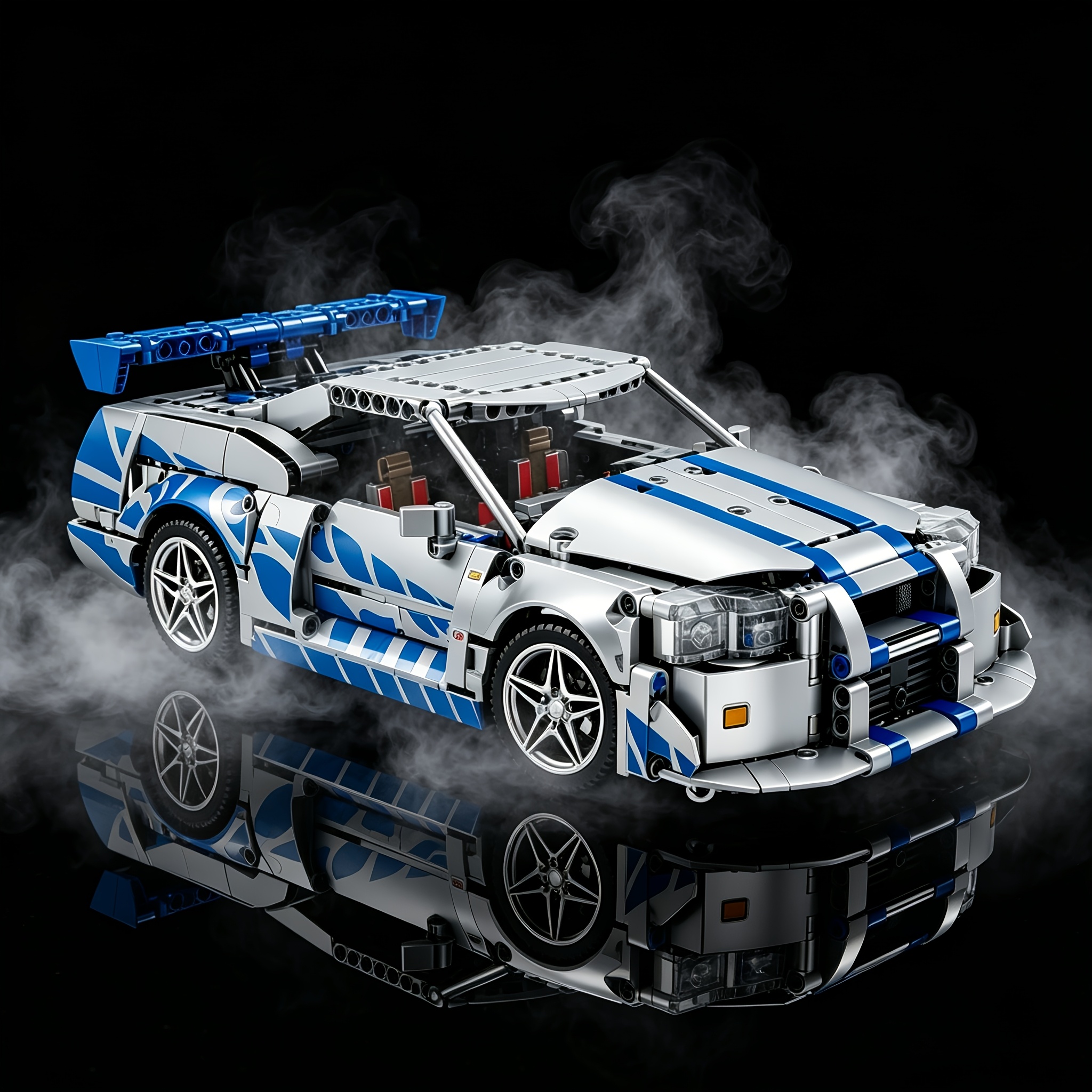 1:14 Scale Super Building Block Sports Car, ABS Material