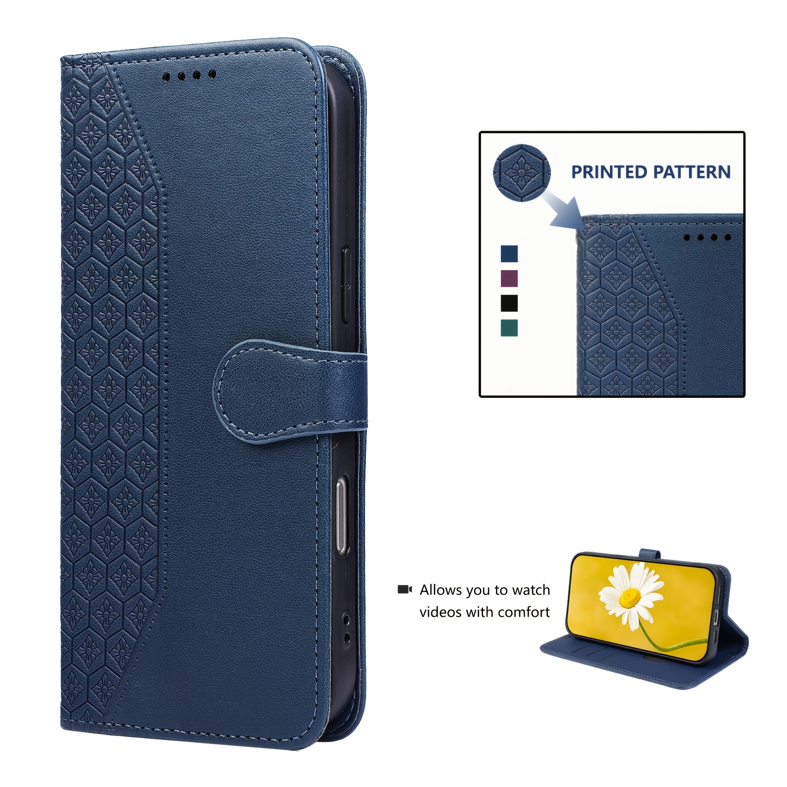 TEMU Phone Case: Suitable For Galaxy S10/s10 Plus/s10 E/s10 5g/s10 Flip Phone Case, Designed With 3 Credit Card Slots And Brackets, Sturdy And