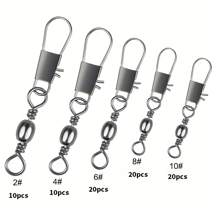 TEMU 80 connecteurs de pêche de type B, clips de compression rapides, matériel de pêche à leurre rotatif