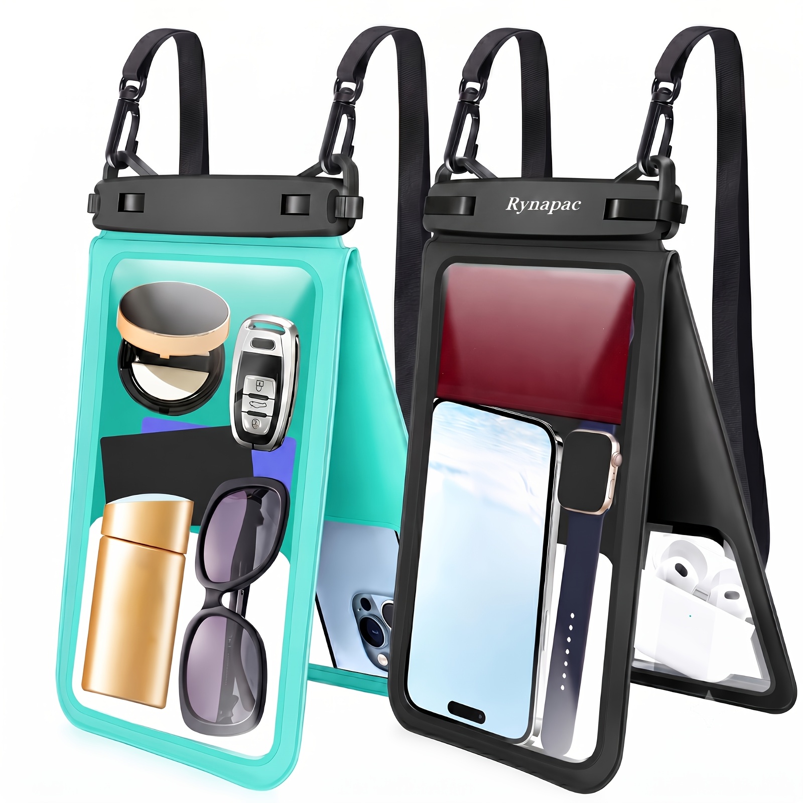 2-pack Phone Pouches, Double-layer Phone Cases With Lanyard - 6.7-inch Large Capacity Dry Bags | Ipx8, Shockproof And | Suitable For Iphone 16/15/14 Pro Max | Ideal For Swimming, Boating, And Kayaking