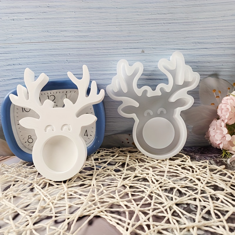 

Christmas Reindeer 3d Silicone Mold For Diy Candles, Epoxy Resin & Home Decor - Casting Mold For Concrete, & More