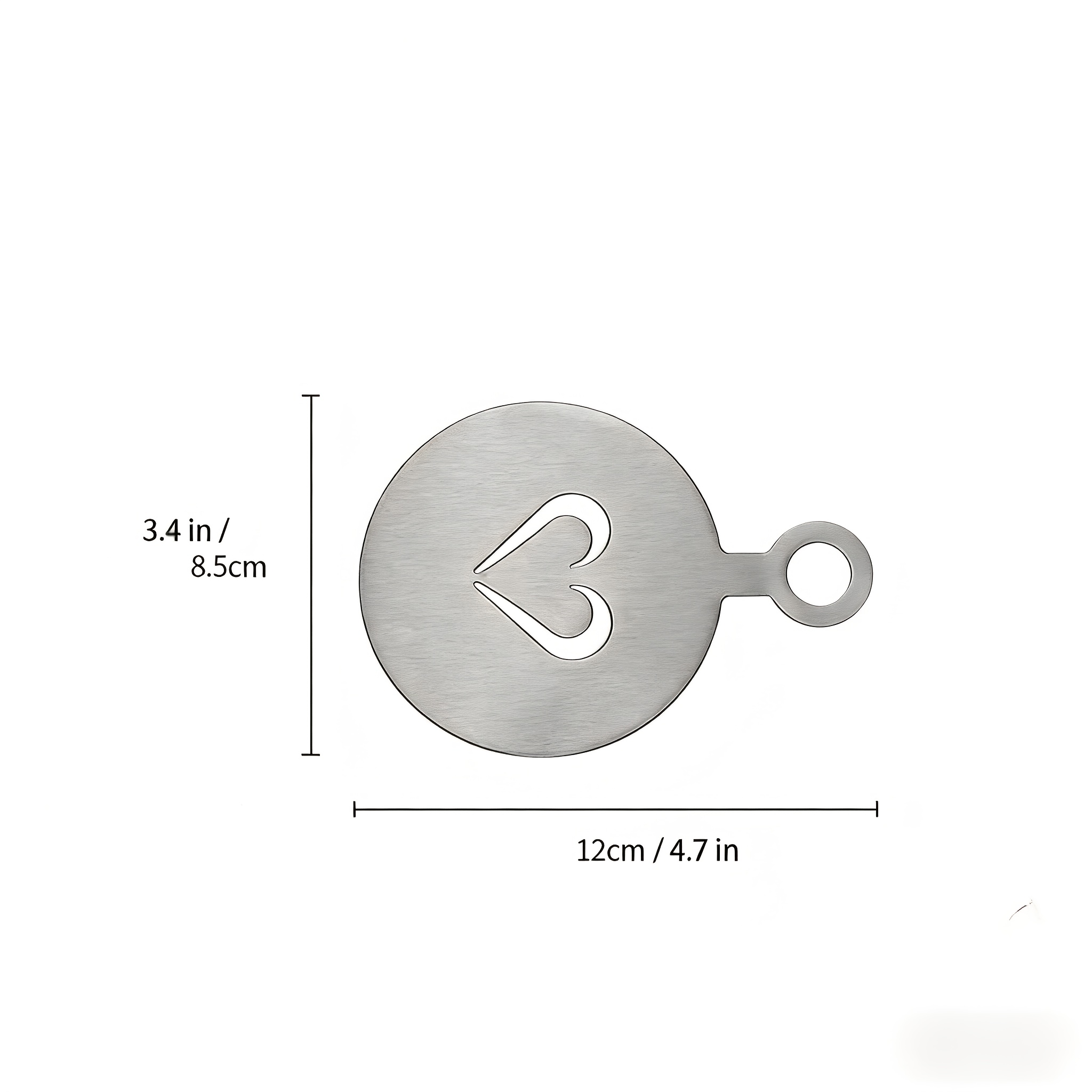 TEMU Custom Stainless Steel Coffee Dusting Stencil Custom Text Pattern Latte Art Decor Tool For Home Coffee Store