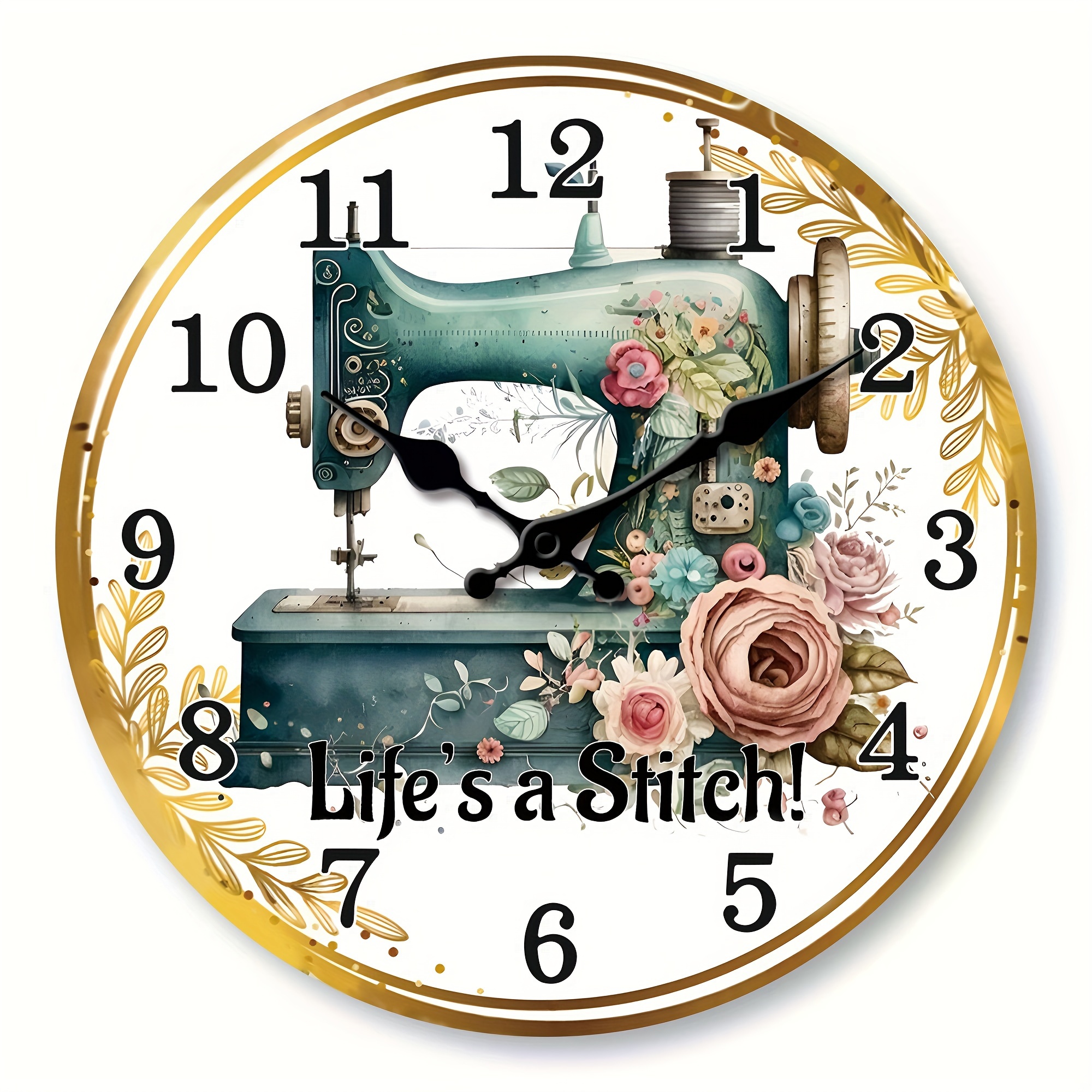 

1pc Wooden Wall Clock, Old Machine Wall Clock With Design, Silent Clock, Living Room Bedroom, Room Decor, Home Decor, Kitchen Office Decor, Birthday Gift, Battery Powered (aa Battery Not Included)