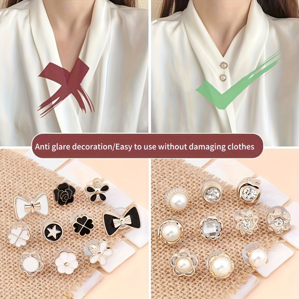   5 10pcs invisible shirt and collar anti slip clips easy to grip seamless non slip rust resistant suitable for cuffs collar clips and cuff fixing sizes 1 9