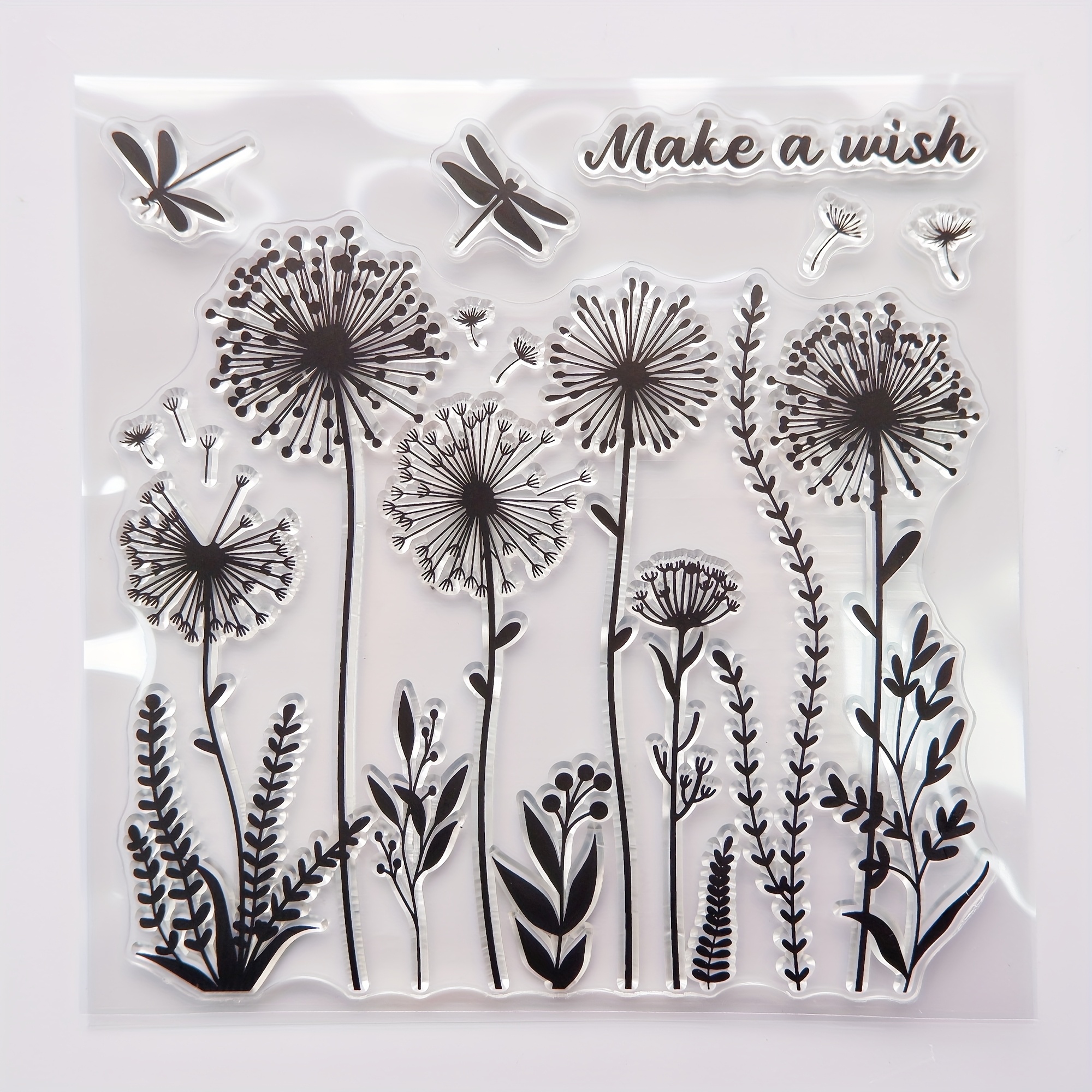 Dandelion Clear Stamps, Pattern Rubber Stamps For Scrapbooking Journaling Notebooks Decoration