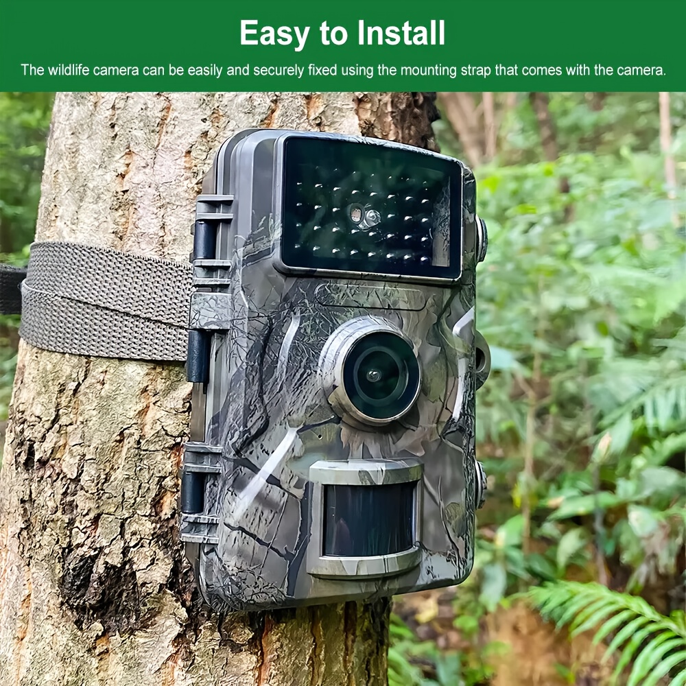 hd ir camera with night vision 0 8s trigger 120 motion sensor 1080p video capture outdoor wildlife tree mountable battery not included wildlife monitoring night vision camera durable camera Product details 1