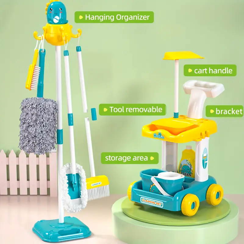 Kit De Limpieza Escoba, Secador Y Pala Infantil De Juguete Kit De Limpieza Escoba, Secador Y Pala Infantil De Juguete