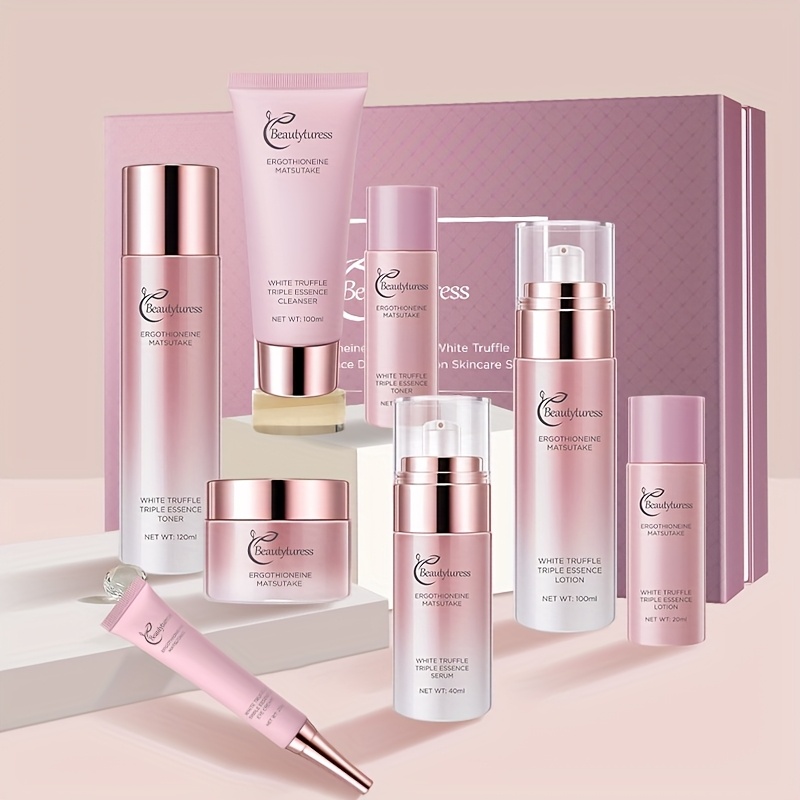 a skincare set featuring a triple essence ergotine - Temu Germany