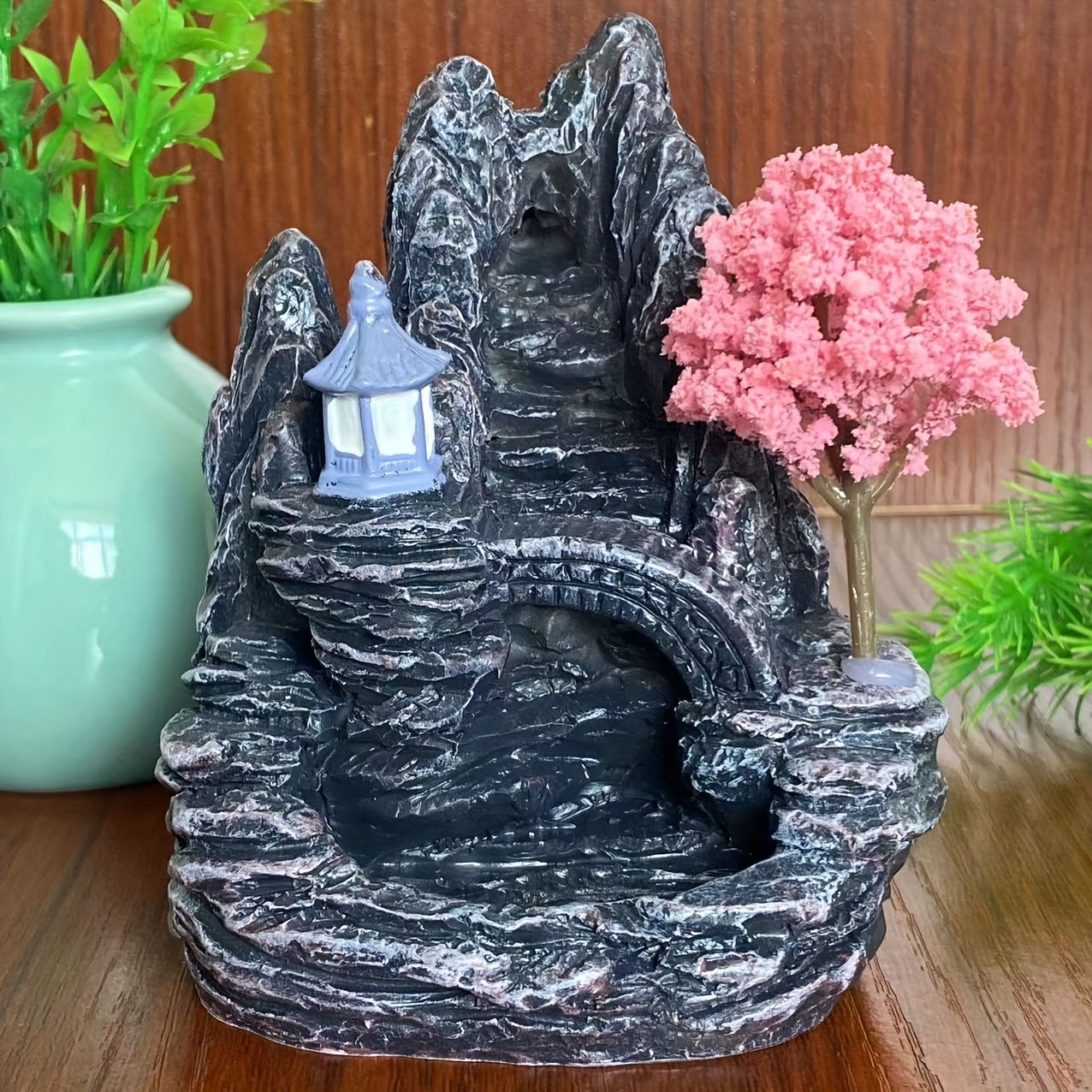 Waterfall Incense Burner Backflow Ceramic Incense Holder Incense Fountain  Inc*eh