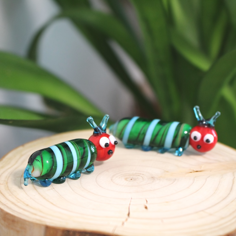 

Handmade Colored Glass, Cute Caterpillar Glass Crafts, Home And Car Holiday Decoration Ornaments