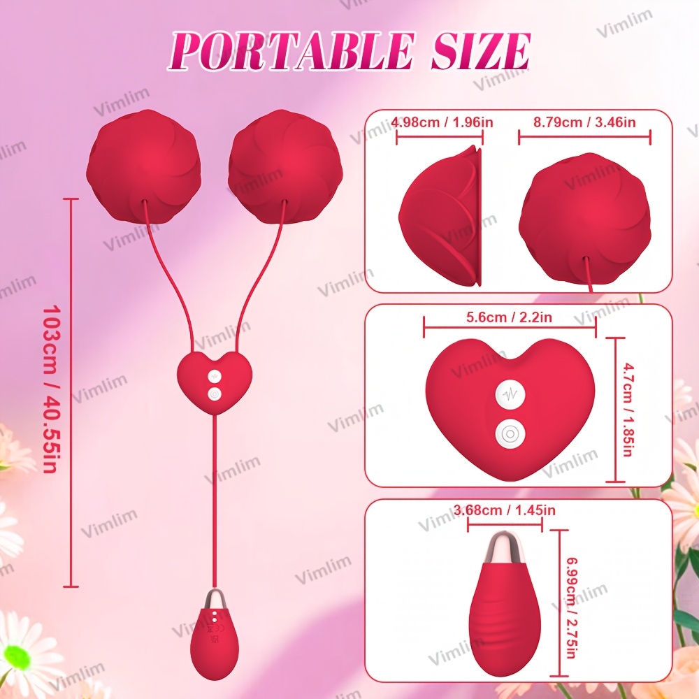 app control vibrating nipple toy female   toys, rose   toy per stimulation del   del   con 9 modalità di  , morsetto di punte della vita in silicone   vibratore   adulto   toys per donne coppie Dettagli dell'articolo 6