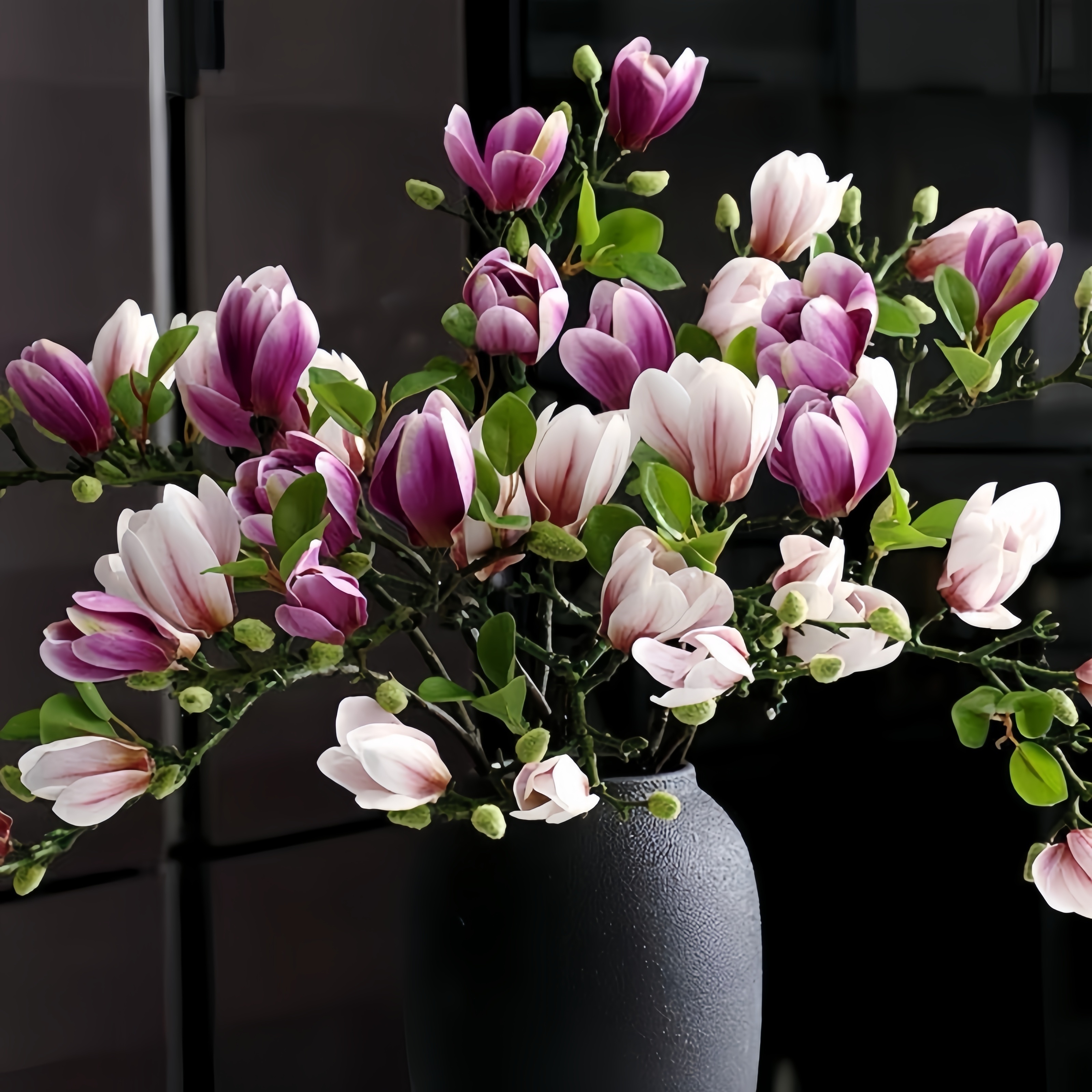 

2pcs Luxury Artificial Magnolia Flowers - , High-end Wedding, Home And Holiday Artificial Flower Decorations - Elegant Table Decoration