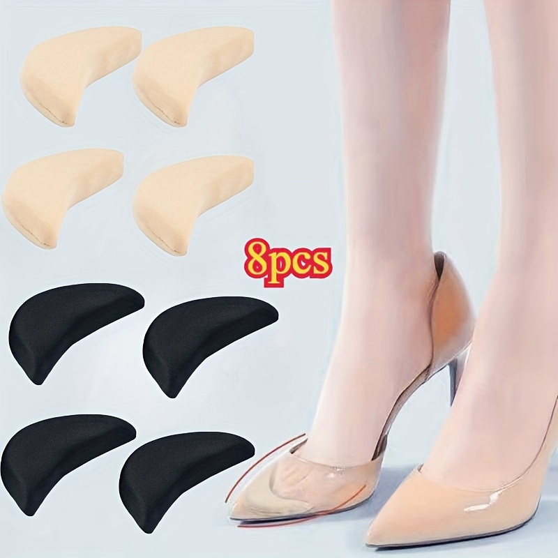 TEMU 8pcs Inserts en Mousse à de - Semelles Antidérapantes et Anti-Frottement pour un Ajustement Parfait, Protection des Orteils & Soutien du Talon,