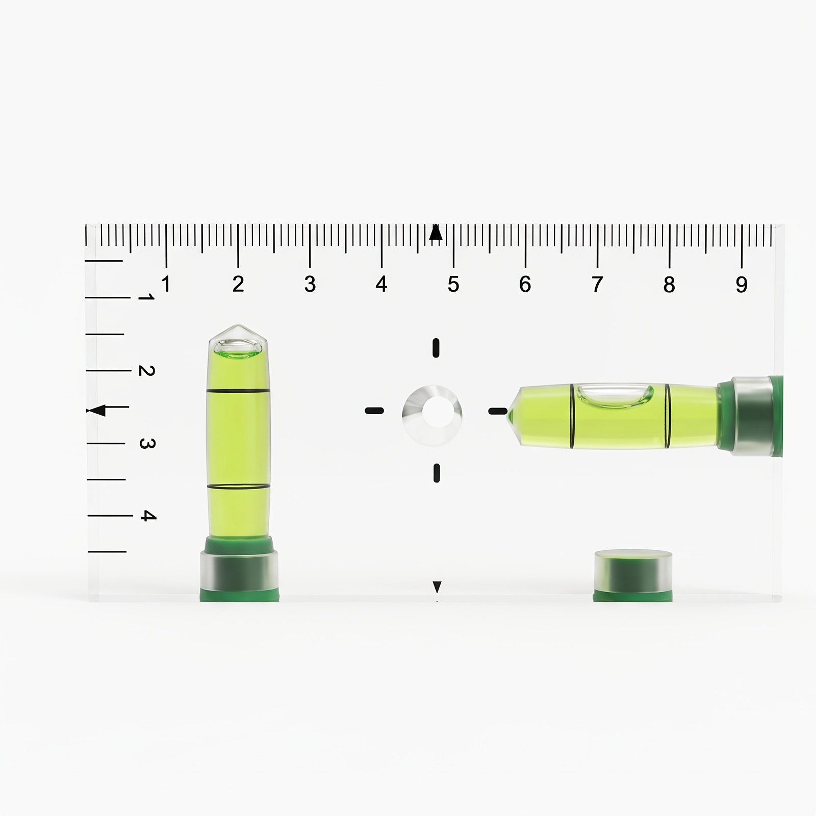 TEMU Niveau à bulle multifonctionnel à double de 9,5 cm/3,7 po avec aimant et échelle métrique