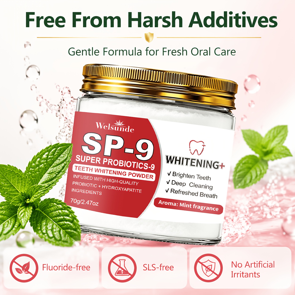 20X Super Probiotics Hydroxyapatite Tooth Powder for Deep Cleansing