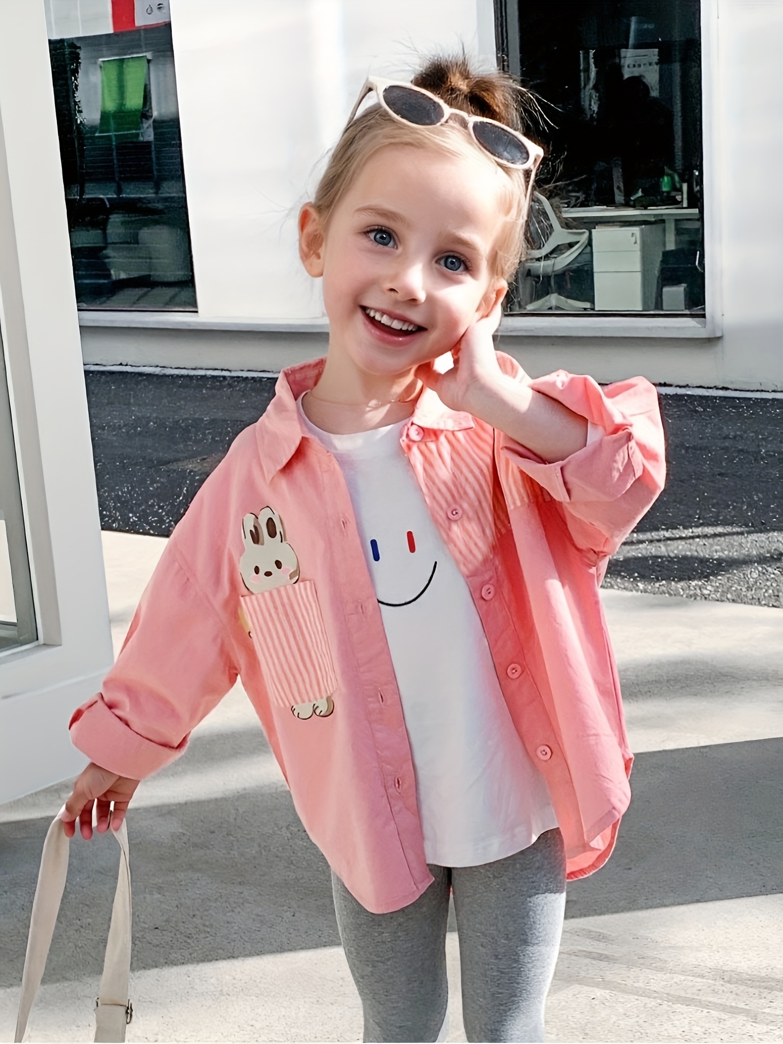 girls' shirt spring/summer/autumn 2025 new fashionable Temu