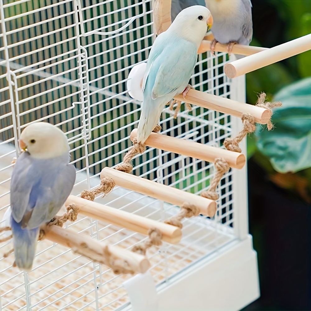 

Bird Perch Ladder Toy, Plant-based Materials, Parrot Climbing Swing Playset, Chewing And Exercise Accessory For Budgie, Cockatiel, Lovebirds