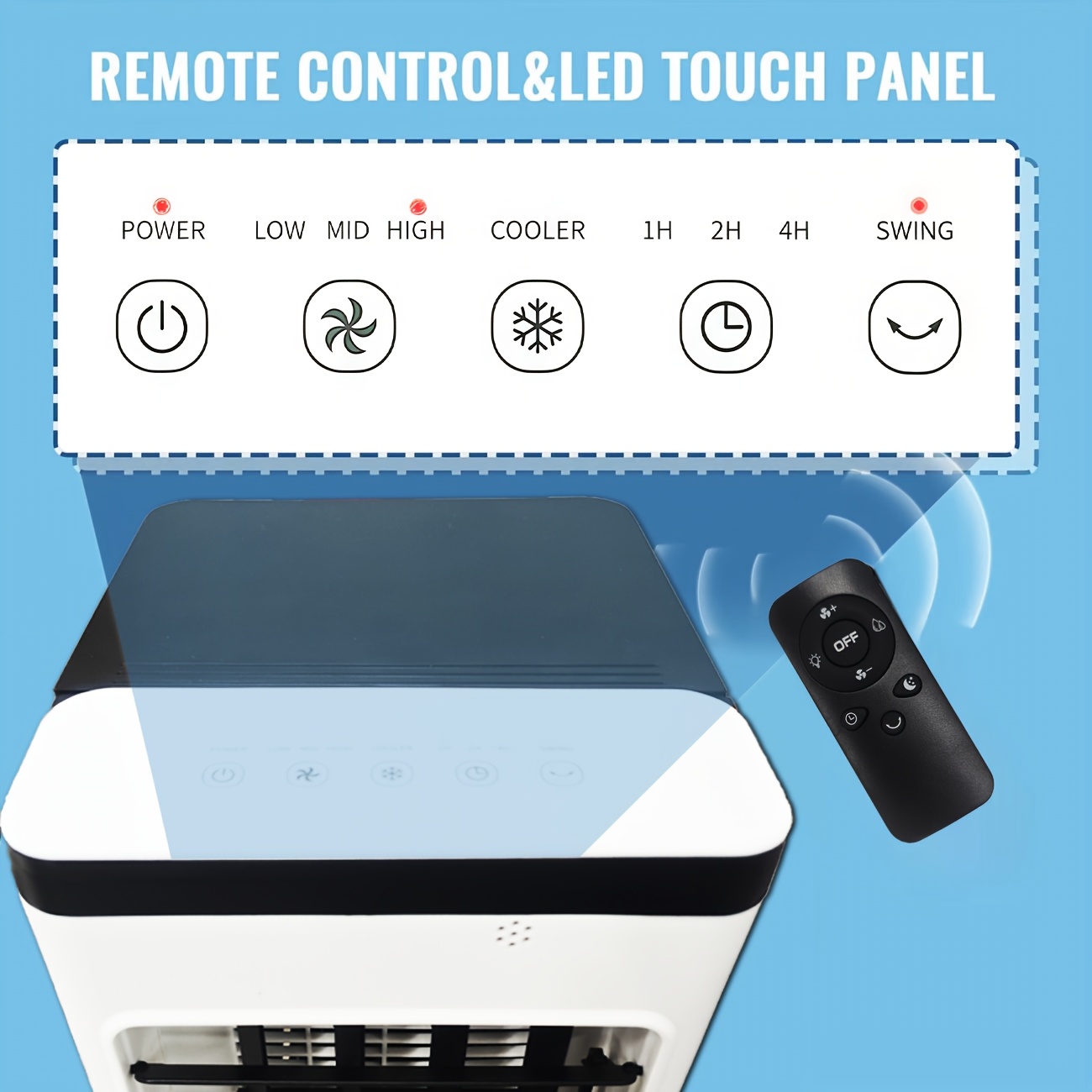 Portable Cooling Fan, 1800 CFM Evaporative Air Conditioner, 3-In-1... product image 8