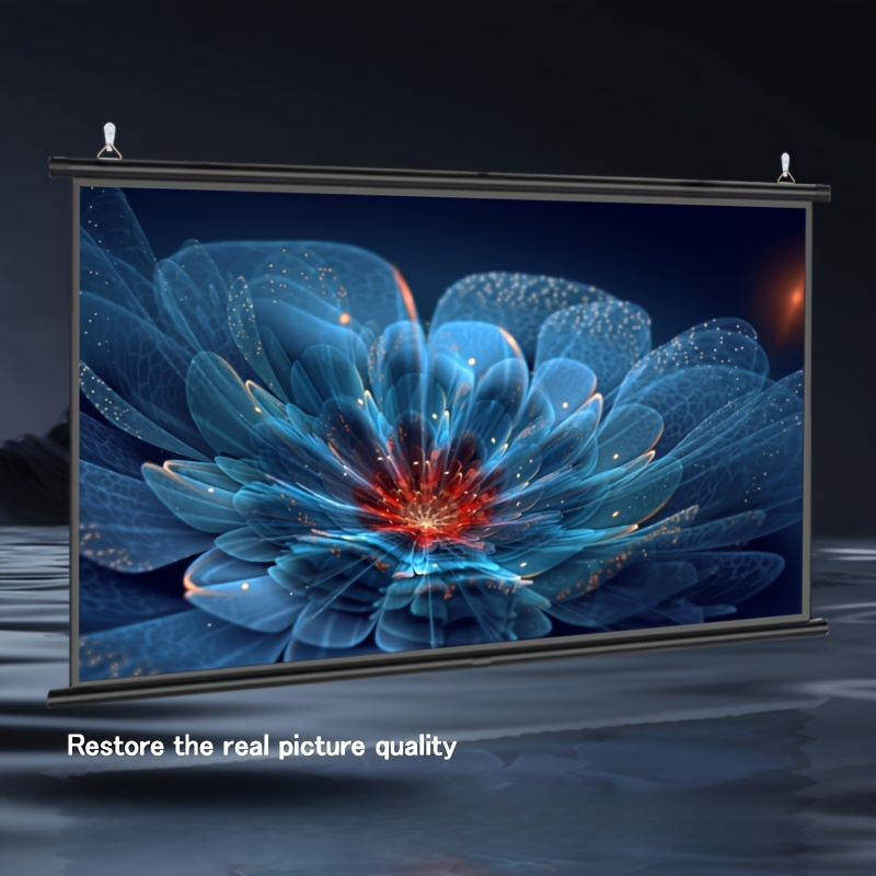 Image of Outdoor Projector Screen, 60-133 Inch Portable Projector Screen, Indoor And Outdoor Projection Screen 16:9 4k High-definition Wrinkle-free Movie Screen, Used For Home Theater