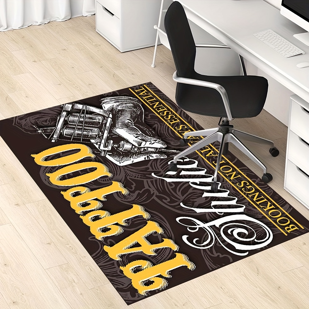 TEMU 1 tapis antidérapant pour de tatouage, idéal pour les chaises de bureau, tapis pour salons et chambres, décoration intérieure en velours cristal