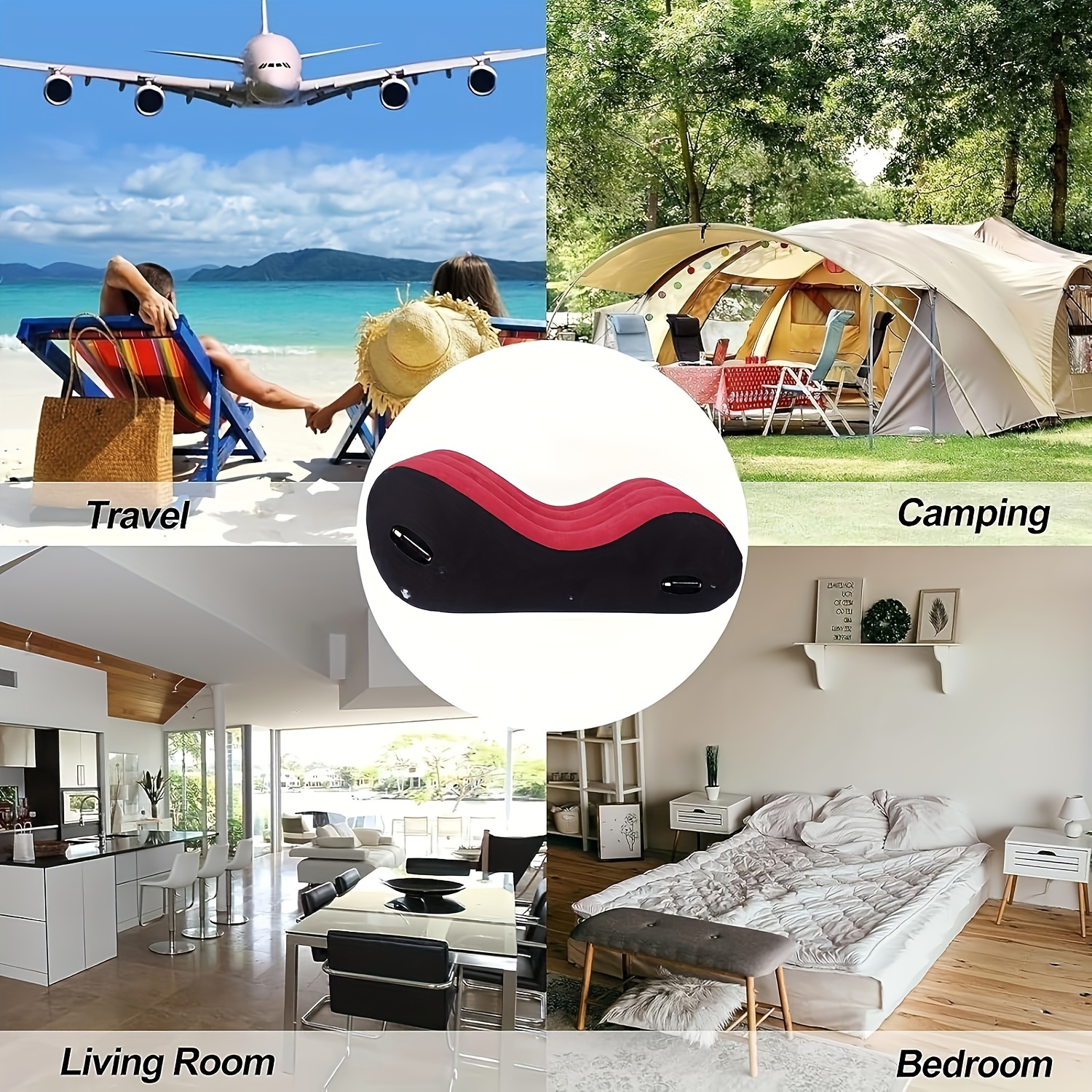 portable inflatable sofa lounger s shaped flocking air chair for indoor outdoor use perfect for living room bedroom backyard garden beach no pump included outdoor lounge chair cushions inflatable lounger details 4