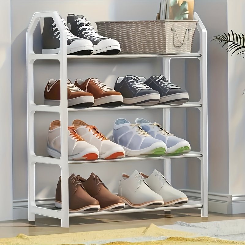 4 tier sturdy metal shoe rack easy assembly   home and commercial use floor mounted shoe organizer for entryway and bedroom   diameter over 16mm details 7