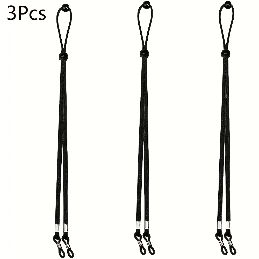 TEMU Lot de 3/6 pièces de chaînes porte-lunettes, lanière chaîne pour lunettes, cordon, chaîne porte-lunettes, lanière de retenue antidérapante en PU