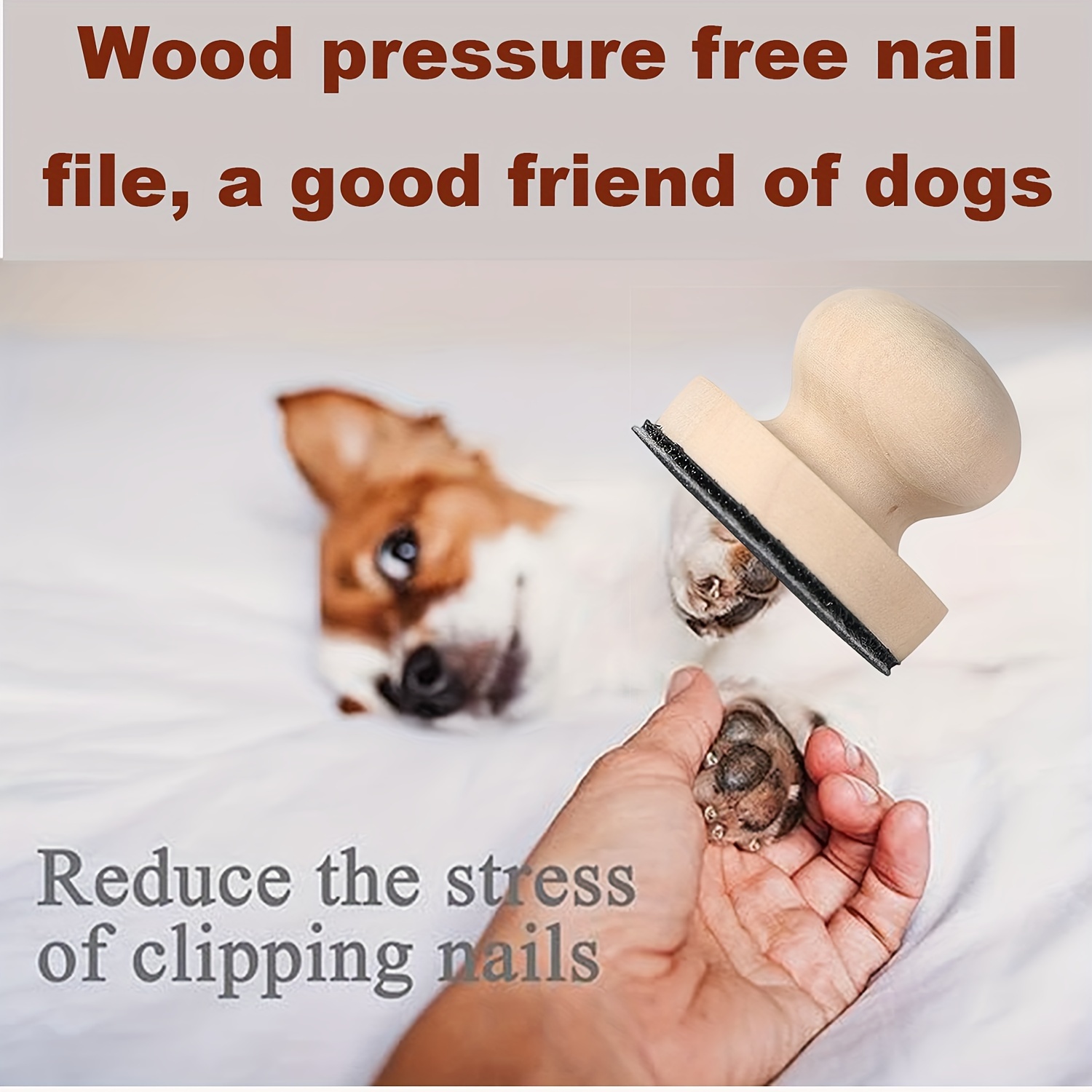 

1set Wood Pressure File Set, A Of Dogs (including A Wood Nail File And 7 Matching Sandpaper Pieces)