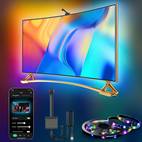 led lights for tv backlight 5v usb wireless tv backlight kit with single music sync control via app compatible with 55 75 inch tvs 12 5ft for 55 60 and 16 4ft for 65 75 5050 rgbic led strips no power adapter included home decor or valentines day gift
