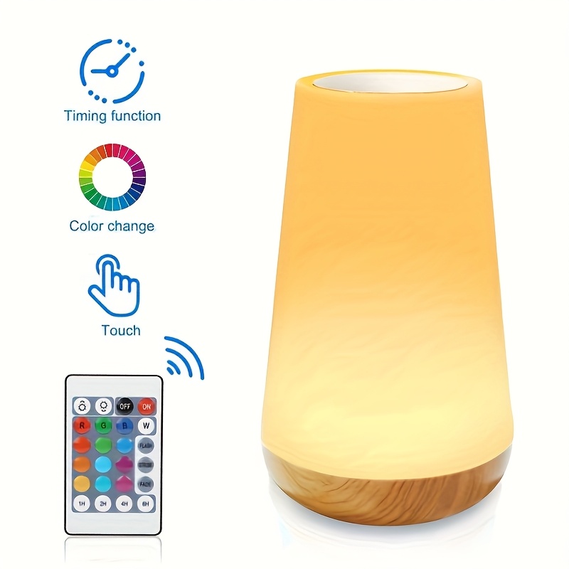 7-Color Touch Night Light Soft Glow Sleep Companion · Light Touch Color Change · USB Charging · Warm Bedside Lamp · One-Touch Dimming · Bedroom/Atmosphere Tool · Long Battery Life! Creative Rainbow Night Light 7-Color Gradient + Soft Light Mode ·