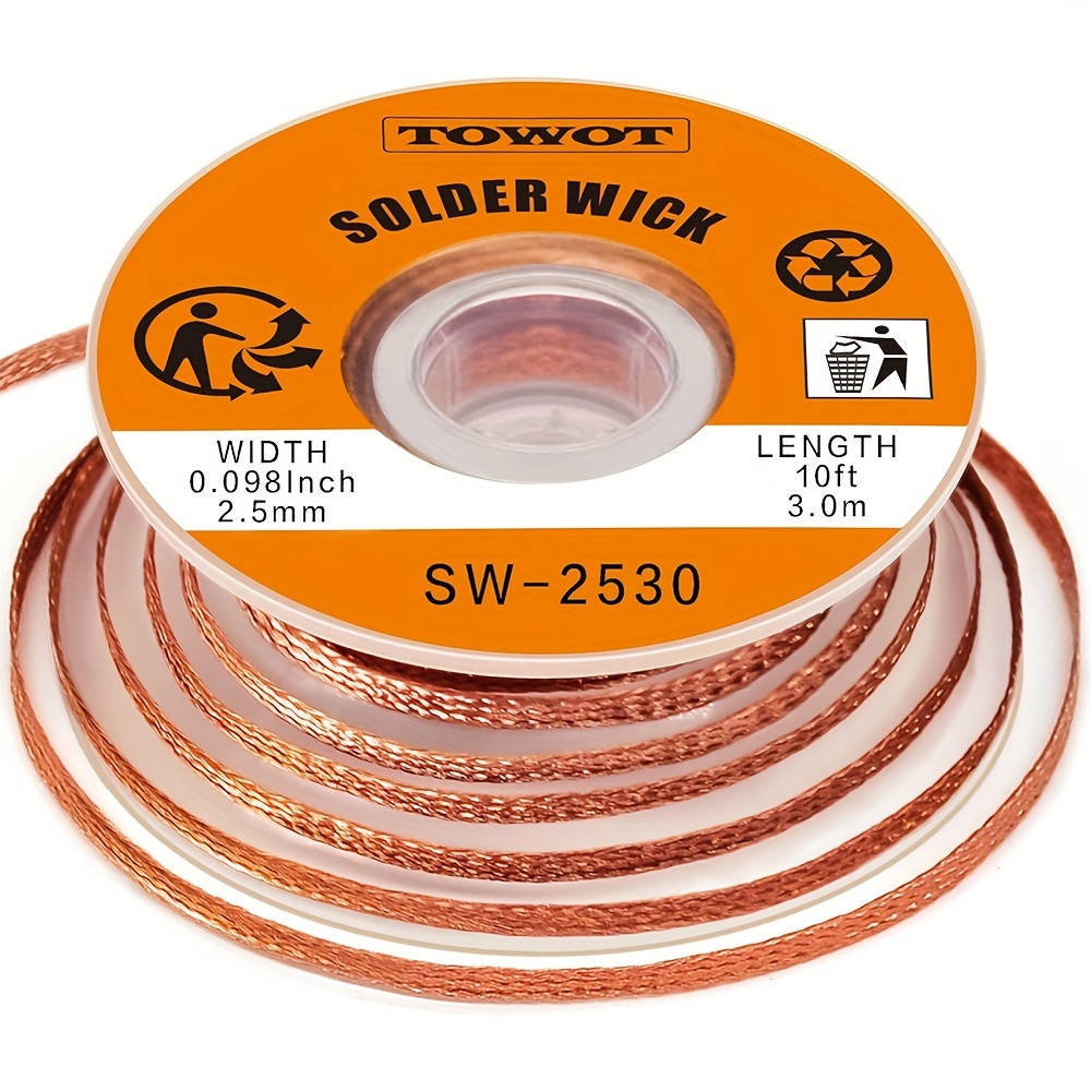 

Sw2530/2030/3030/2515 Solder Wick Braid With Flux No-clean Electronic, Desoldering Wick Braid Remover.desolder Soldering