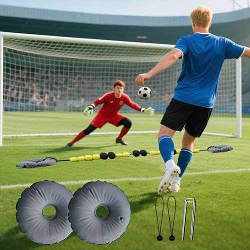 9 8 multi angle distortion trainer soccer goalkeeper training equipment set single line reflector reaction and agility exercises soccer goalkeeper elastic training band goalkeeper rebound chain enhances save speed save in