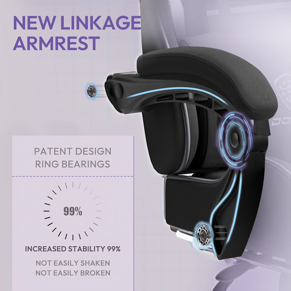 Ergonomic High Back Gaming Chair with Pocket Spring - Heavy Duty 136.08KG Capacity, Adjustable Office Computer Desk Chair with Lumbar Support, Manual Recline Handle, Heavy-Duty Metal Base - for Home Office, Gaming Setup, Living Room - Availabl