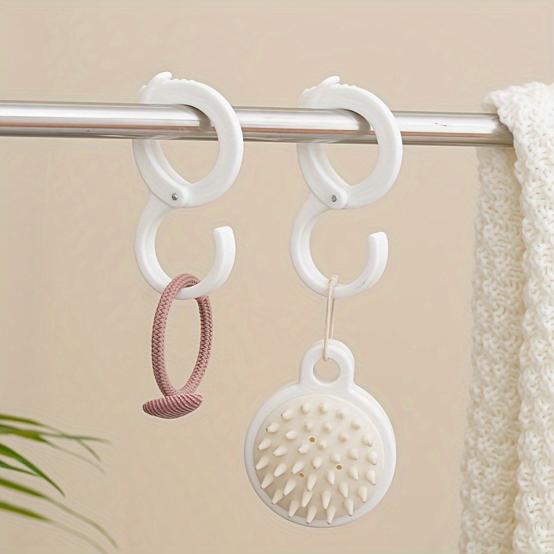 4pcs Multi-Functional S-Shaped Plastic Hooks For Hanging Towels