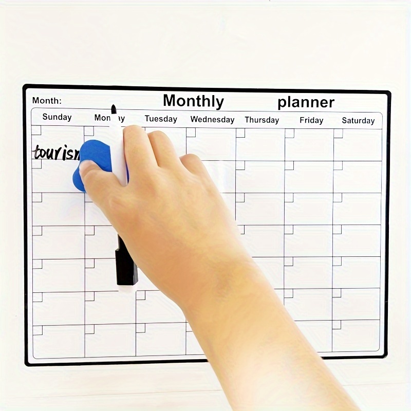 

1pc Flexiwrite - English , Non-magnetic, Peel And , For , , , , Management, , , Personal Time Planning