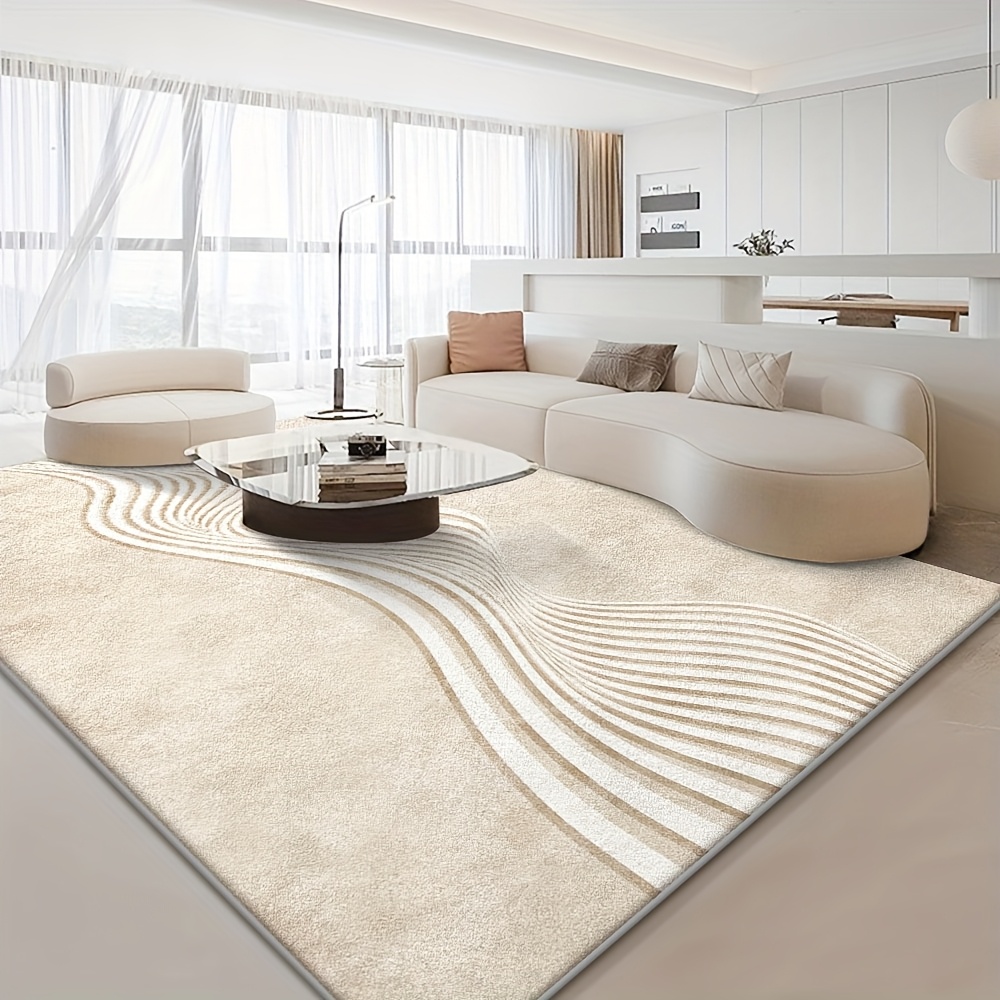 [ Goods] Velvet 850 G/M² High-End Design Nordic Light Luxury Geometric Pattern Fashion Mat Charming Flower Fluffy Thick Low Pile Point Plastic Washable Bottom Soft Large Area Mat Suitable for Bedroom And Living Room Indoor And Outdoor Decorative Flo