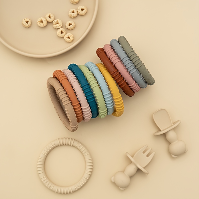 Colorful Silicone Teething Ring for Babies