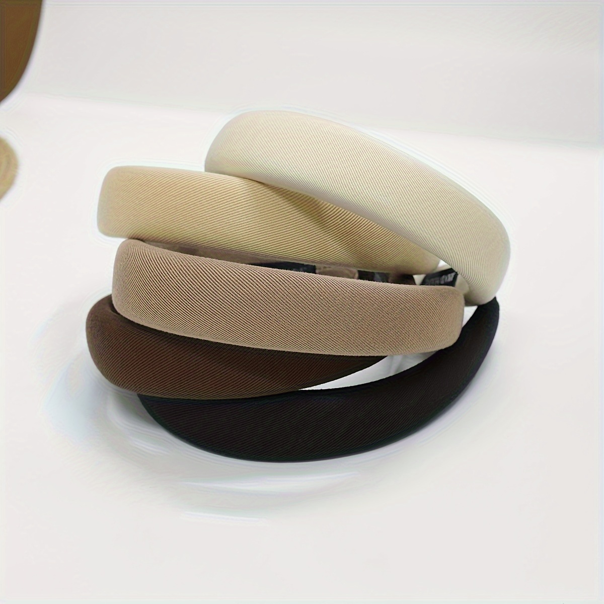 STHEJFB Wide Braided Headband Hoop Fashion Hair Accessories Elastic  Non-slip Band for Women and Girl (Dark Brown)