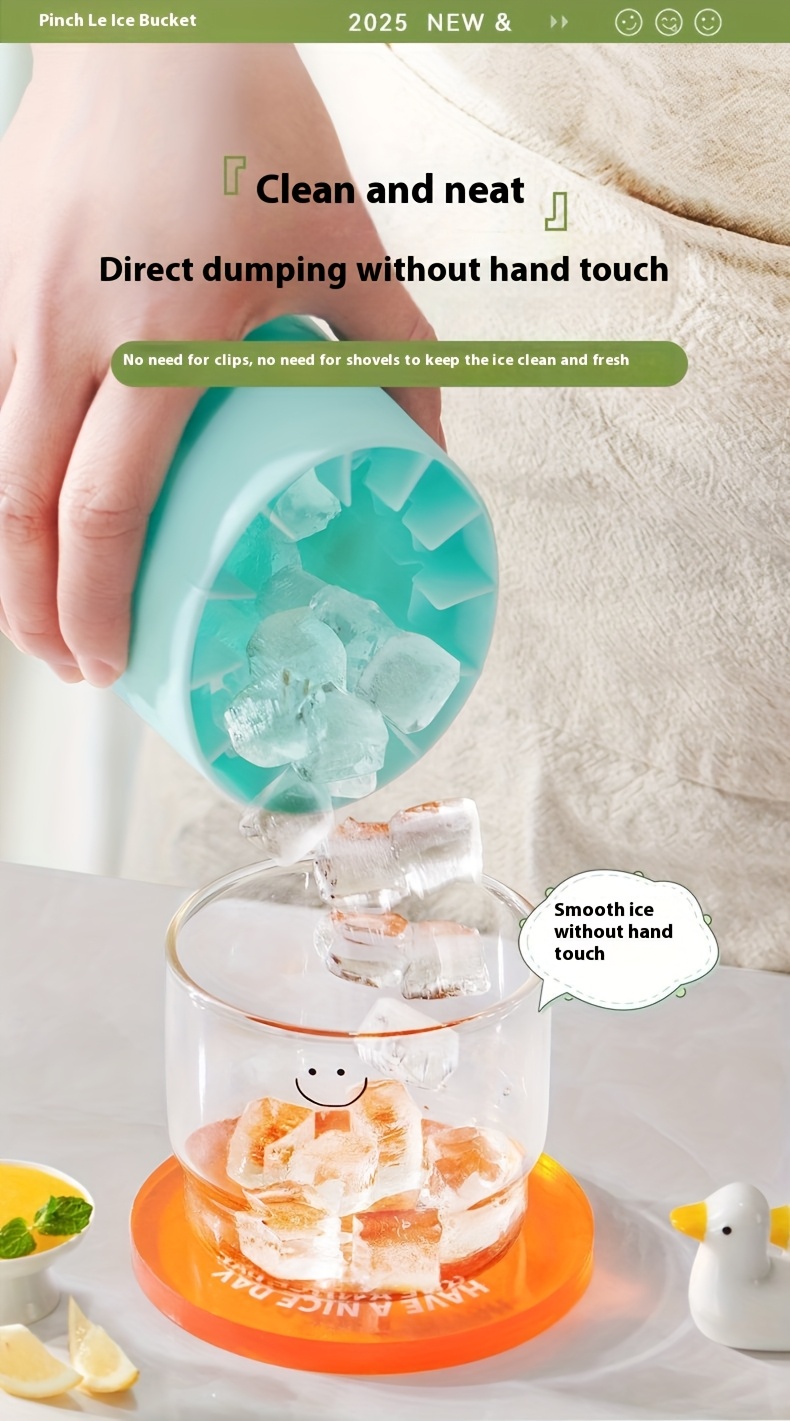 1pc Quick Freeze Silicone Ice Cube Trays - Easy to Use, Durable Plastic Molds for Perfectly Shaped Ice, Ideal for fruit juice, Ice Buckets & Cylindrical Cups, fruit juice Accessories,Suitable for Thanksgiving, Halloween, Christmas